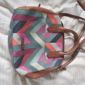 Fossil handbag with crossbody strap